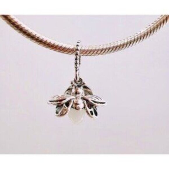Glow in the dark Firefly Charm, Charms for Pandora Bracelet, Girl Dangle Charm - Picture 7 of 7